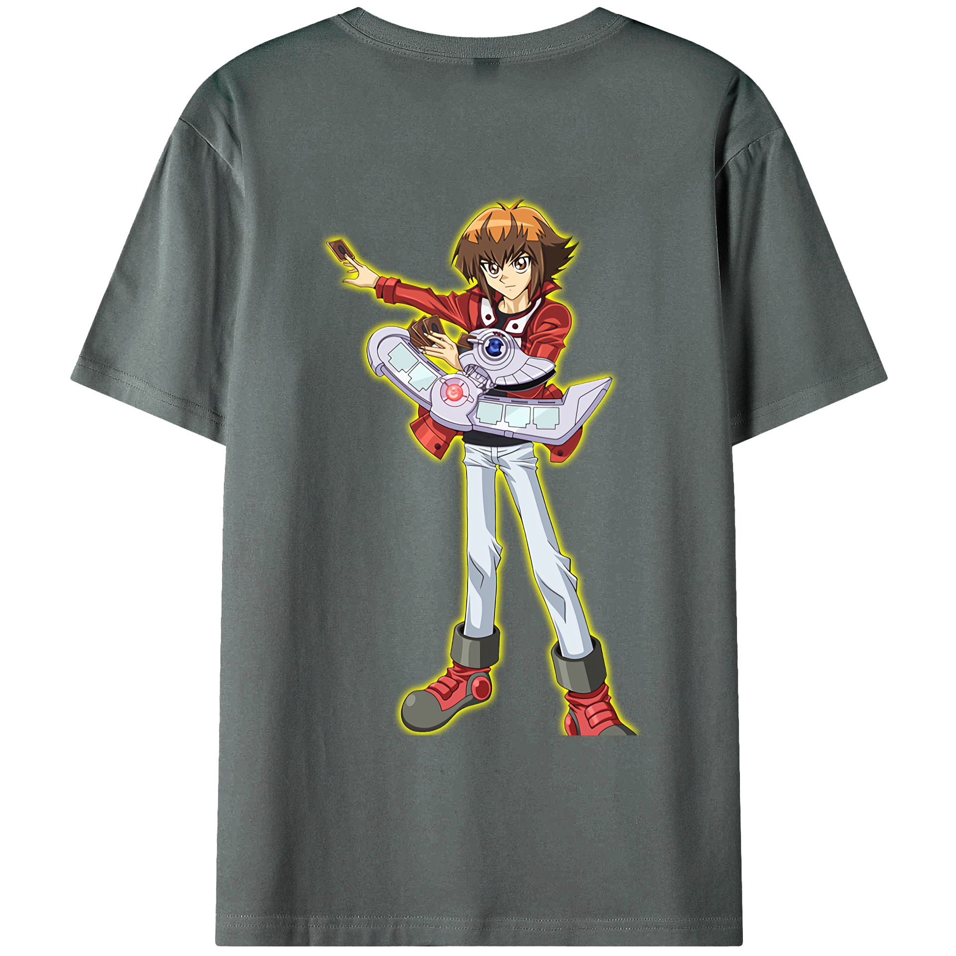 （画像用） 遊☆戯☆王 Yu-Gi-Oh! 綿100％ メンズ半袖Tシャツ（バックプリント） 通気性